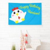 Boerderij van kippen Kinder 1e verjaardag Spandoek (Insitu)