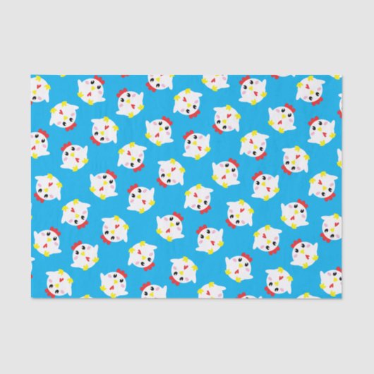 Boerderij van kippen Kinder 1e verjaardag Tissuepapier (Voorkant)