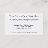 Boerderij van kippen - kippen, kippen, slachtkuike visitekaartje (Achterkant)