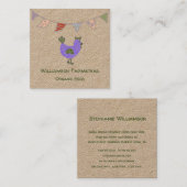 Boerderij van kippen|Landbouwers Markt Organic Egg Vierkante Visitekaartje (Voorkant / Achterkant)