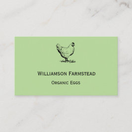 Boerderij van kippen|Landbouwers Markt Organic Egg Visitekaartje