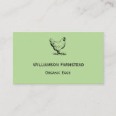Boerderij van kippen|Landbouwers Markt Organic Egg Visitekaartje (Voorkant)