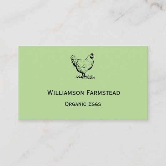 Boerderij van kippen|Landbouwers Markt Organic Egg Visitekaartje (Voorkant)