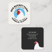 Boerderij van kippen Vers ei Modern Vierkante Visitekaartje (Voorkant / Achterkant)