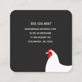 Boerderij van kippen Vers ei Modern Vierkante Visitekaartje (Achterkant)