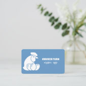 Boerderij van kippen, vers eieren Blauw Visitekaartje (Staand voorkant)