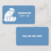 Boerderij van kippen, vers eieren Blauw Visitekaartje (Voorkant / Achterkant)