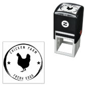 Boerderij van kippen Vers eieren Land Hen, zelfink Zelfinktende Stempel (In situ)