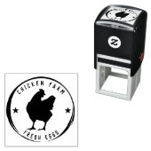 Boerderij van kippen Vers eieren Land Hen Zelfinktende Stempel (In situ)