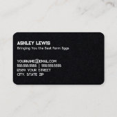 Boerderij van kippen Vers eieren Visitekaartje (Achterkant)