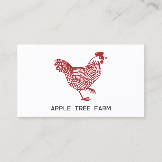 Boerderij van kippeneieren QR-code Visitekaartje (Voorkant)