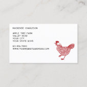 Boerderij van kippeneieren visitekaartje (Achterkant)