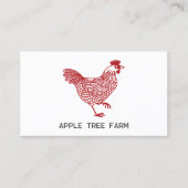 Boerderij van kippeneieren visitekaartje (Voorkant)