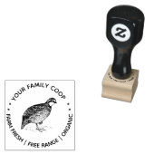 Boerderij van kwarteleitjes rubberstempel (Gestempeld)