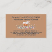 Boerderij van Navy Horse Pony Ride Walk Breed Visitekaartje (Achterkant)