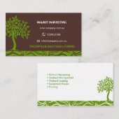 boerderij van noten, landbouw, boomgaard visitekaartje (Voorkant / Achterkant)