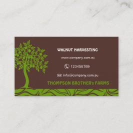boerderij van noten, landbouw, boomgaard visitekaartje