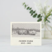 Boerderij van Ogden 1832-1985 Waalse stad New York Briefkaart (Staand voorkant)