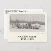 Boerderij van Ogden 1832-1985 Waalse stad New York Briefkaart (Voorkant / Achterkant)