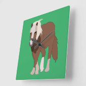 Boerderij van paarden vierkante klok (Hoek)