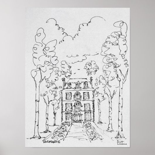 Boerderij van paardenpest | Normandië, Frankrijk Poster (Voorkant)