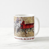 Boerderij van Percheron Draft Horse Wagon Buckboar Koffiemok (Voorkant rechts)