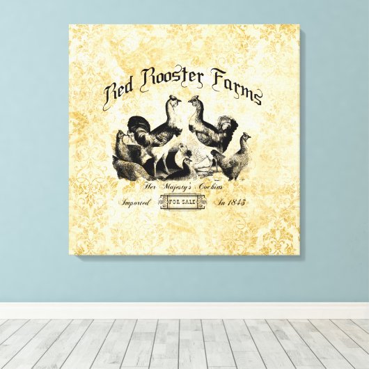 Boerderij van pluimvee Canvas Afdruk (Insitu (Houten vloer))