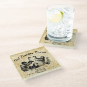  Boerderij van pluimvee Glazen Onderzetter (Schuin)