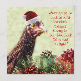 Boerderij van pluimvee — Kerstmis Kaart