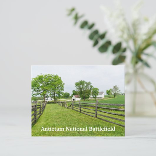 Boerderij van Poffenberger in Antietam Briefkaart (Staand voorkant)
