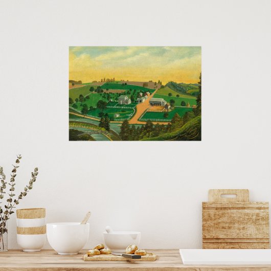 Boerderij van Reber - Charles Hofmann Fine Art Pos Poster (Keuken)