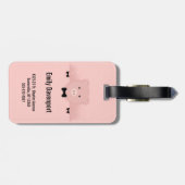 Boerderij van roze reuzenroze reuzel bagagelabel (Achterkant horizontaal)