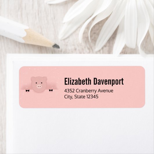 Boerderij van roze reuzenroze reuzel etiket (Insitu)