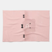 Boerderij van roze reuzenroze reuzel theedoek (Horizontaal)