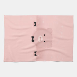 Boerderij van roze reuzenroze reuzel theedoek