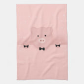 Boerderij van roze reuzenroze reuzel theedoek (Verticaal)
