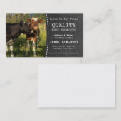 Boerderij van rundveefokkerij visitekaartje (Voorkant / Achterkant)