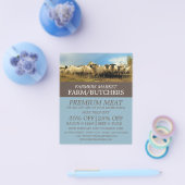 Boerderij van schapen, boer en slager Adverteren f Flyer (Enkel)