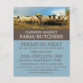Boerderij van schapen, boer en slager Adverteren f Flyer (Voorkant)