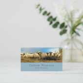 Boerderij van schapen, boer en slager visitekaartje (Staand voorkant)