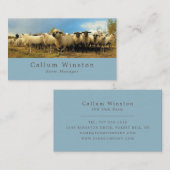 Boerderij van schapen, boer en slager visitekaartje (Voorkant / Achterkant)