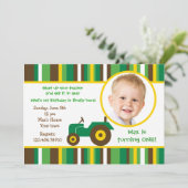 Boerderij van tractor Foto van geboorte Kaart (Staand voorkant)