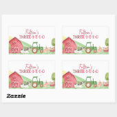 Boerderij van trekker Sticker rechthoek van kabeld (Vel)