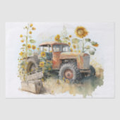 Boerderij van trekkers Zonnebloem Tissuepapier (Voorkant)