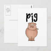 Boerderij van varkens briefkaart (Voorkant / Achterkant)