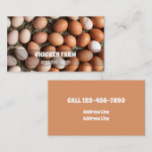 Boerderij van verse biologische bio-eieren visitekaartje (Voorkant / Achterkant)