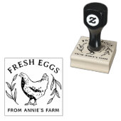 Boerderij van verse eierstip Kippen voor landbouwe Rubberstempel (Gestempeld)