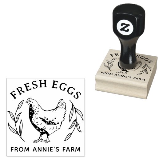Boerderij van verse eierstip Kippen voor landbouwe Rubberstempel (Gestempeld)