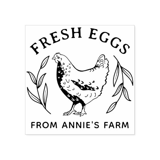 Boerderij van verse eierstip Kippen voor landbouwe Rubberstempel (Afrduk)