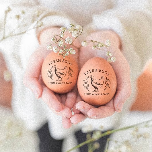 Boerderij van verse eierstip Kippen voor landbouwe Rubberstempel